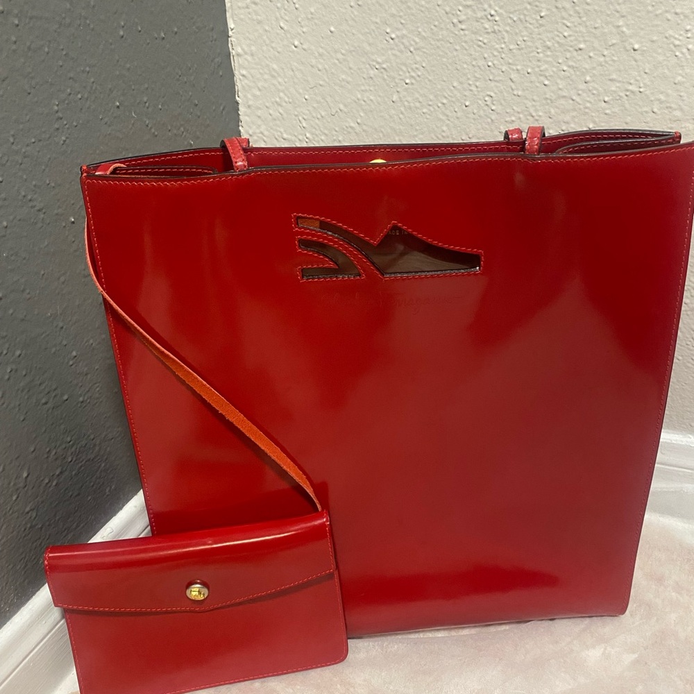 New Salvatore Ferragamo Handbag Red tote